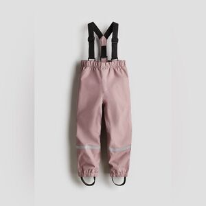 Kids Snow Bib Suspender Pants with Reflective Stripes Sz 3/4T